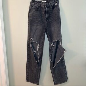 PacSun Distressed Black Jeans Size 28